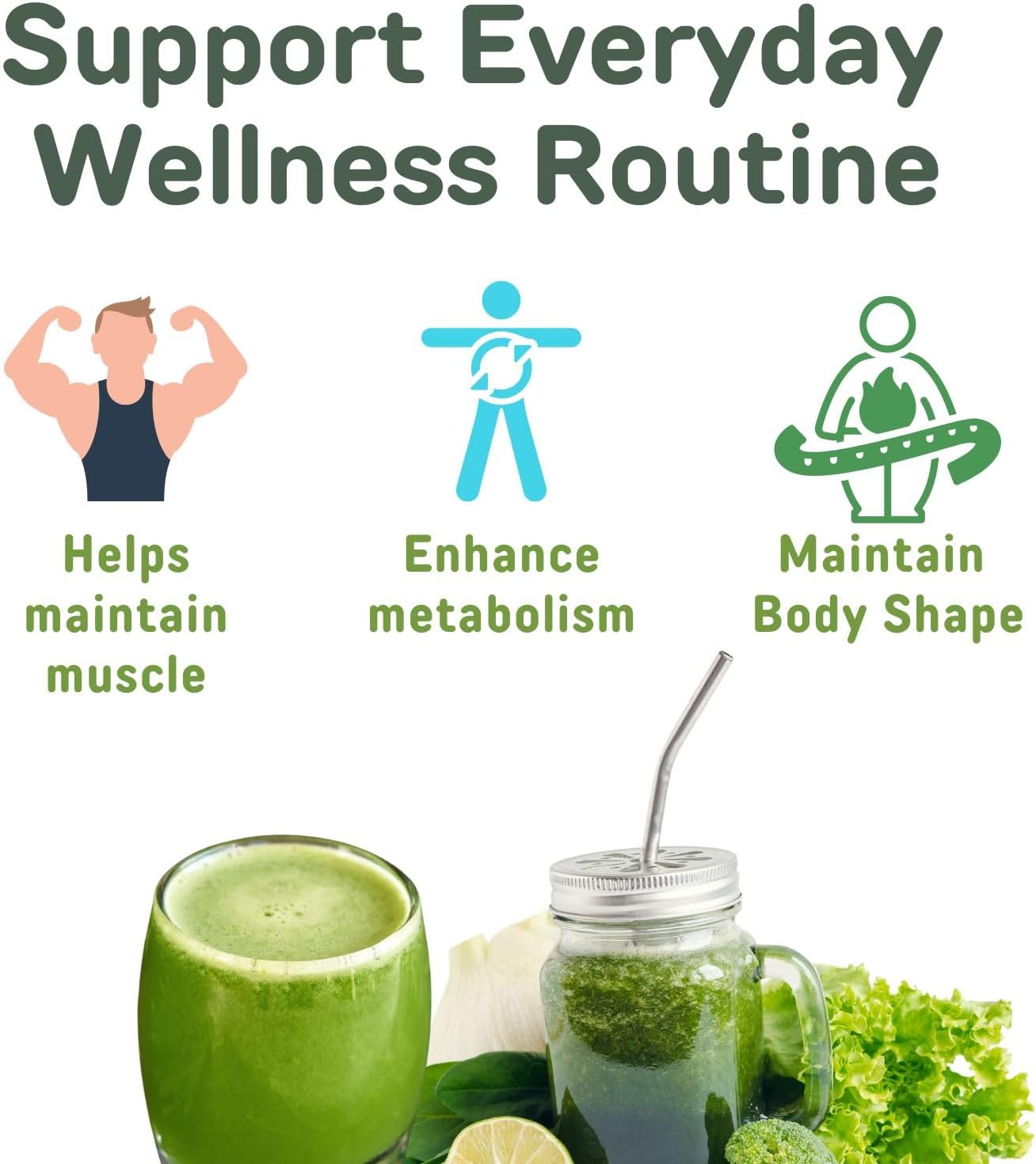 YAMAKAN Green Juice with Barley Grass Powder, Super Greens Powder Rich in Daily Nutrients, Minerals, Vitamins & Plant-Based Protein for Women & Men from Japan, Non GMO 7 Count - Image 6