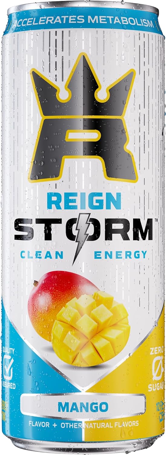 REIGN Storm, Mango, Fitness & Wellness Energy Drink, 12 Fl Oz | Pack of 12 - Image 4