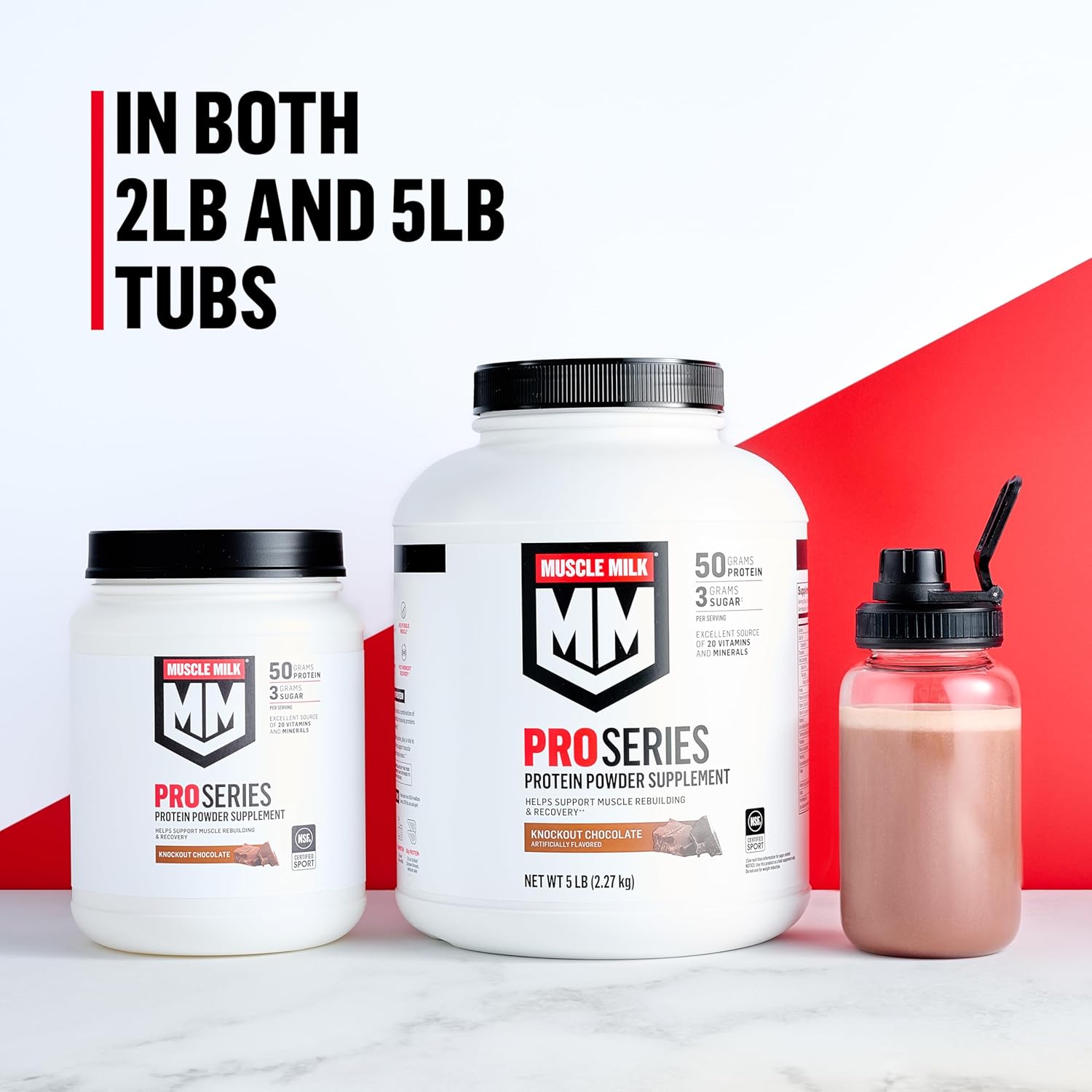 Muscle Milk Pro Series Protein Powder Supplement, Intense Vanilla, 5 Pound, 28 Servings, 50g Protein, 3g Sugar, 20 Vitamins & Minerals, NSF Certified for Sport, Workout Recovery, Packaging May Vary - Image 8