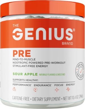 Genius Pre Workout Powder, Sour App...