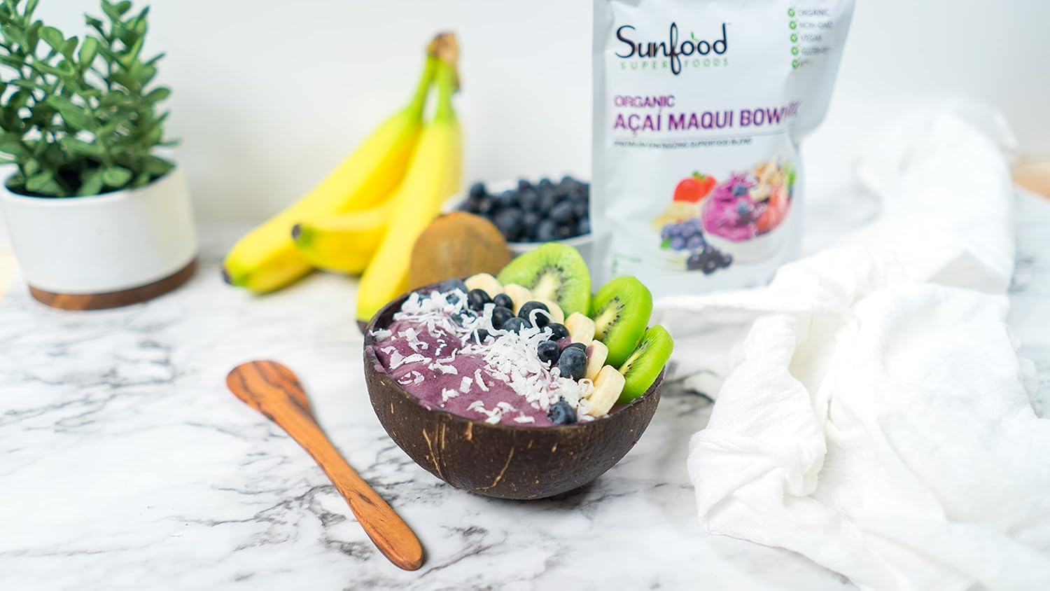 Sunfood Superfoods Organic Acai Maqui Bowl Mix - Organic Acai Powder and Maqui Powder Berry Extract for Smoothie Bowls, Antioxidants & Vitamin C - 6 Oz Bag - Image 8