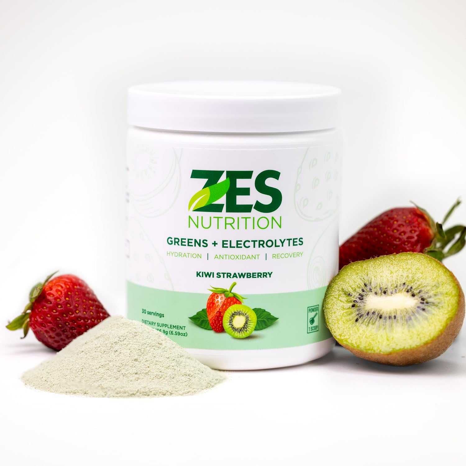 Greens + Electrolytes, Kiwi Strawberry Flavor, Vegan, Non-GMO, Green Powder, Daily Green Boost, Vegetable Powder Supplement, Organic Electrolytes, Recovery & Support, Smoothie Mix - Image 6