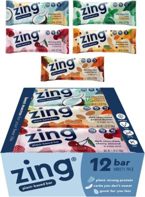 Zing Vegan Protein Bars Variety Pac...