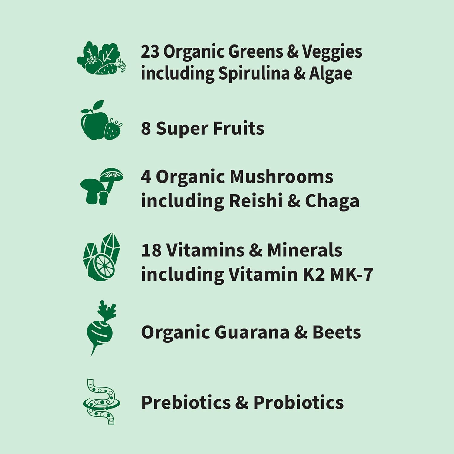 Garden of Life Sport Nutrition Greens and Superfoods Powder for Women and Men - Unflavored, Organic Blend - Spirulina, Fruit, Vitamins, Pre & Probiotics, Mushrooms, Athletic Supplements, 30 Servings - Image 3