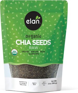 Elan Organic Chia Seeds, 8.8 oz, Na...