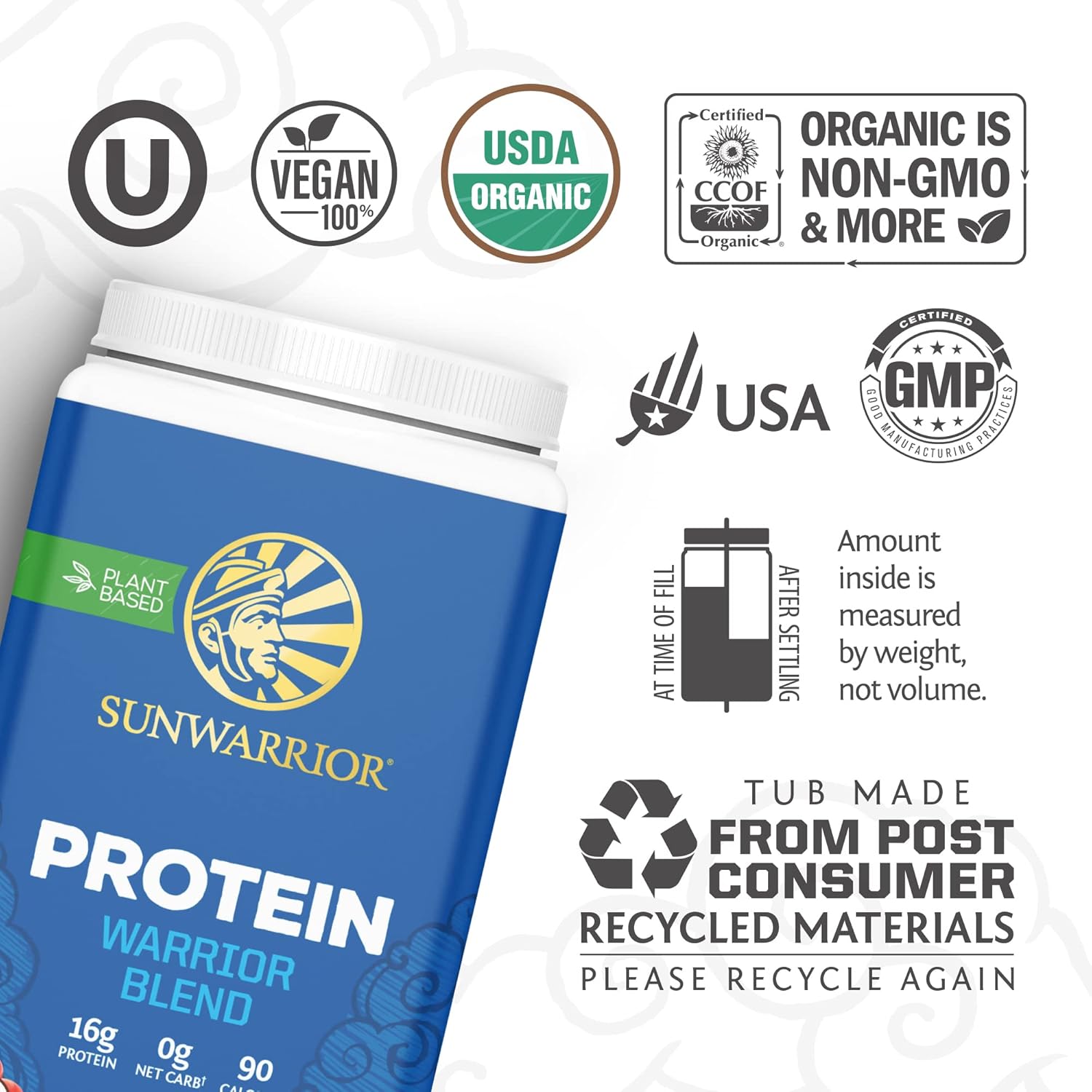 Organic Plant Based Protein Powder | Vegan Organic Protein Powder Chocolate Flavored with BCAA Amino Acids & Hemp Seed Pea Blend | Non-GMO Soy Dairy Filler & Gluten Free (Chocolate, 30 Servings) - Image 8
