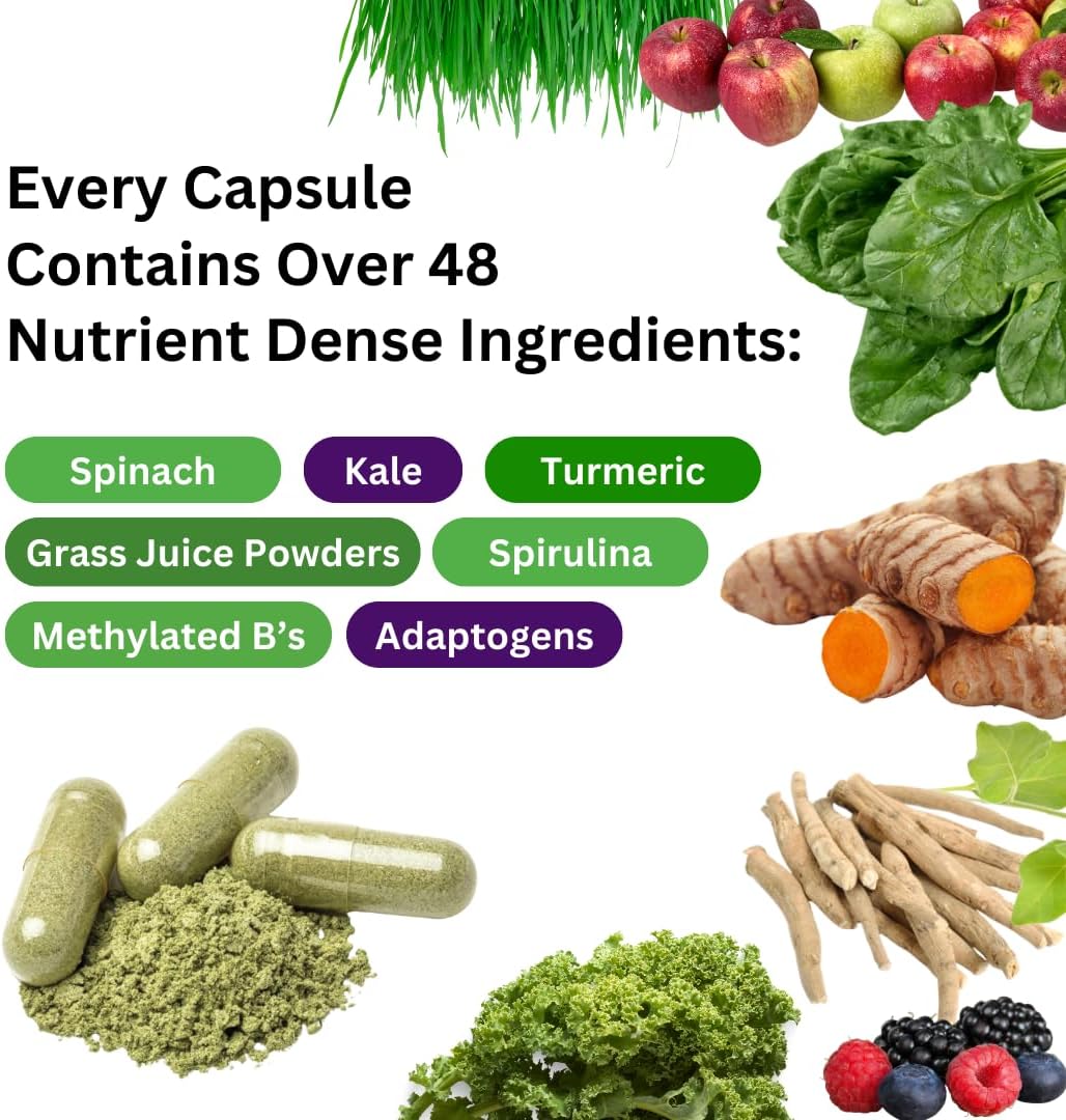 Paradise Herbs Earth's Blend Women's Once Daily Multivitamin with Iron, 48 Organic Superfoods, Probiotics, Antioxidants, Vitamins A, B12, C, D, K2, 60 Capsules - Image 3