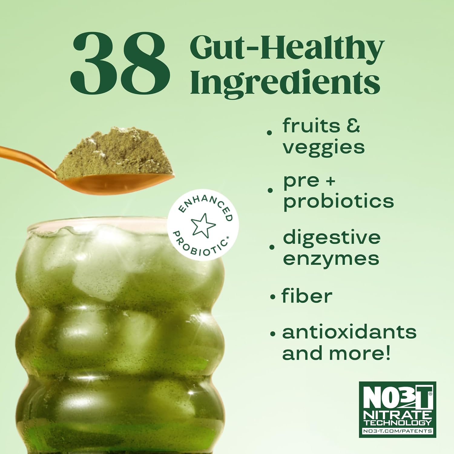 Bloom Nutrition Superfood Greens Powder, Digestive Enzymes with Probiotics and Prebiotics, Gut Health, Bloating Relief for Women, Chlorella, Green Juice Mix with Beet Root Powder, 30 SVG, Mango - Image 3