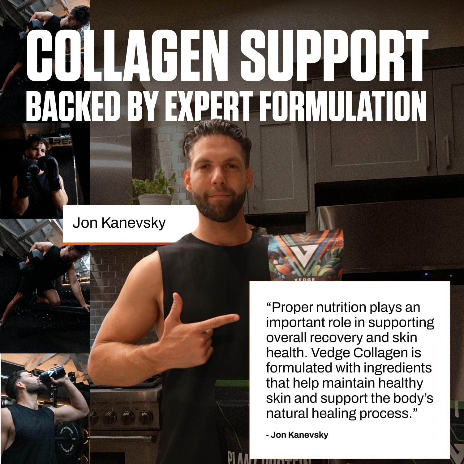 VEDGE Vegan Collagen Powder - Plant-Based Collagen Supplement for Hair, Skin, Nails, Joint & Gut Health. Collagen Peptides - Image 5