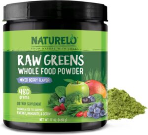 NATURELO Raw Greens Superfood Powde...