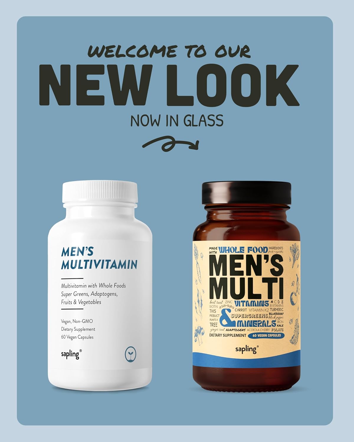 Multivitamin for Men - Daily Men’s Multivitamin - Methylated B Complex with Whole Food Ingredients, Vitamin B12, Folate, A, C, D3, E, K2, Organic Fruits & Vegetables - Vegan, Non-GMO - 60 Caps - Image 6