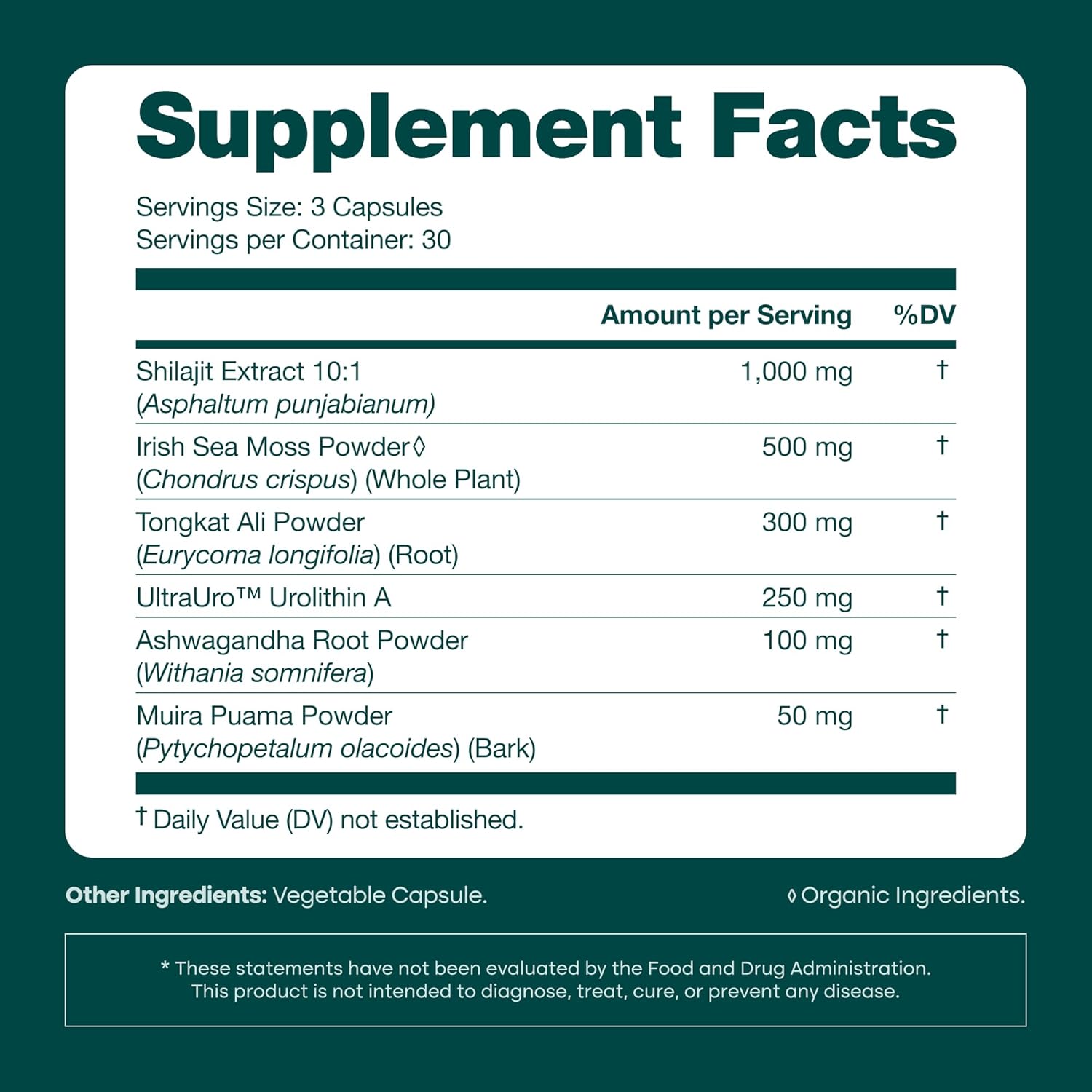 Urolithin-A Complex w Shilajit, Organic Sea Moss, Ashwagandha & Tongkat Ali, Natural Energy, Libido, Hormone Balance, and Focus for Men & Women (Made in USA - 3rd Party Tested) - Image 8