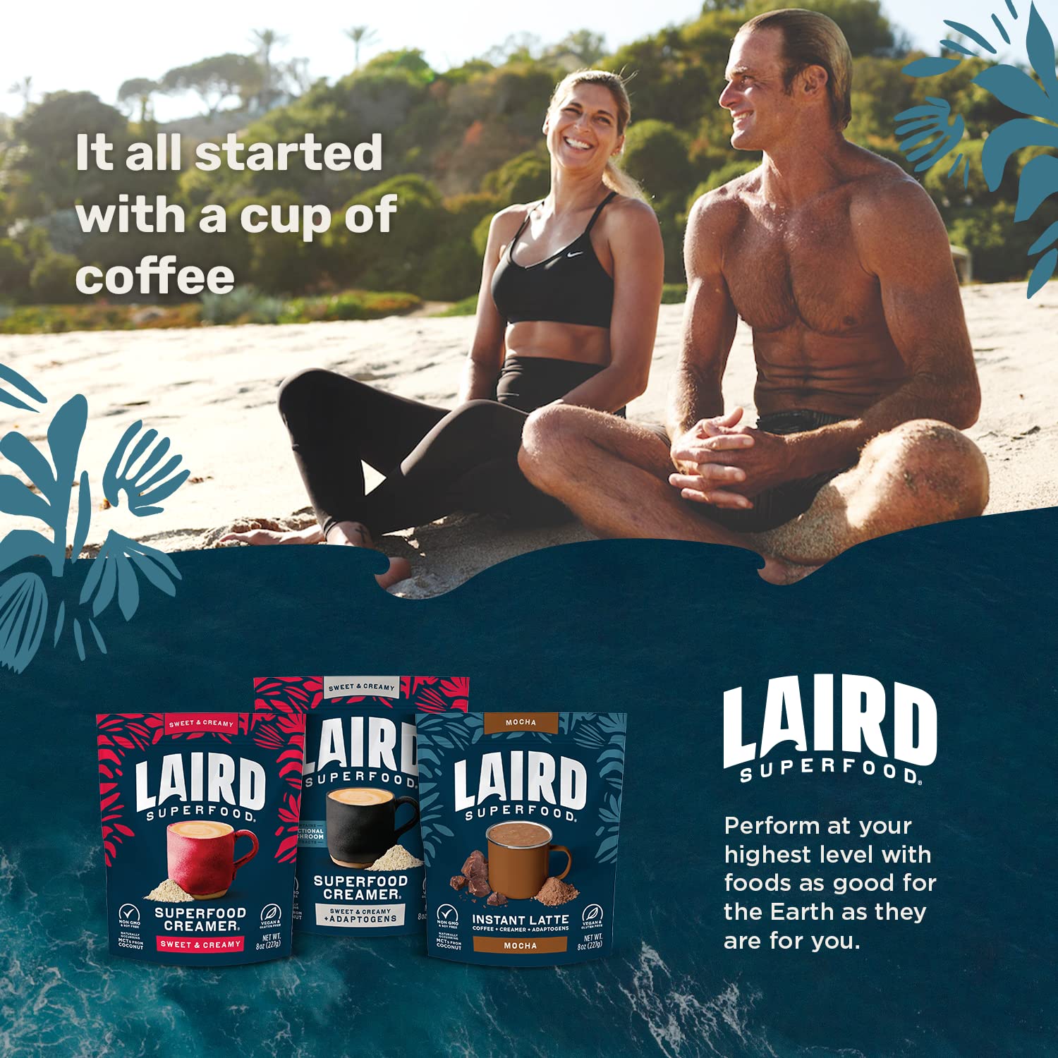 Laird Superfood Non-Dairy Original Superfood Vanilla Coconut Powder Coffee Creamer, Gluten Free, Non-GMO, Vegan, 8 oz. Bag, Pack of 1 - Image 7