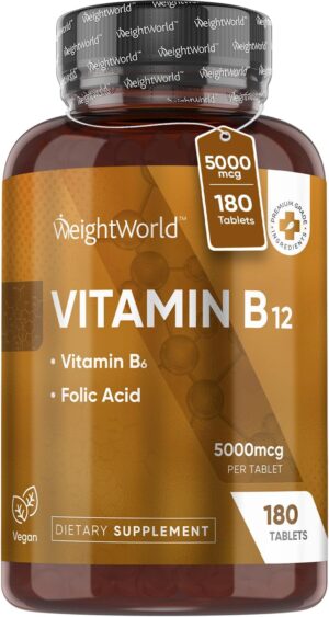 WeightWorld Vegan B12 Vitamin 5000m...