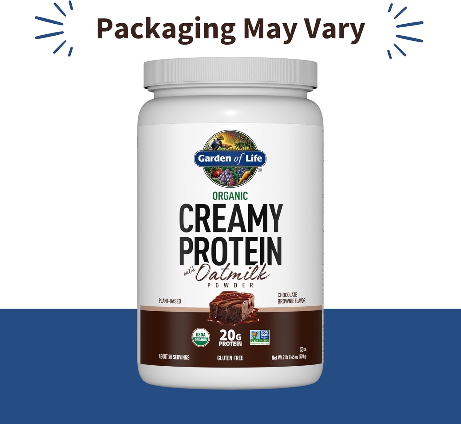 Garden of Life Creamy Plant Protein + Oat Milk Powder + Chocolate Flavor Vegan Protein Powder – Plant Based, Prebiotics & Probiotics, Gluten-Free, Non-GMO, Chocolate Brownie Flavor, 2 LBS - Image 2