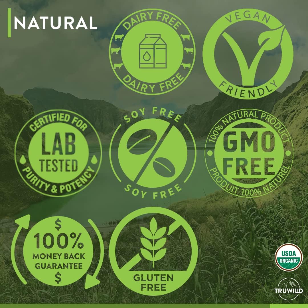 TruWild Greens Superfood Cucumber Powder, with 22+ Greens & Anti-Oxidants, Delicious Green Juice Powder, Natural Immune, Stress, Digestion Support, 30 Servings Per Tub (Cucumber Mint) - Image 5
