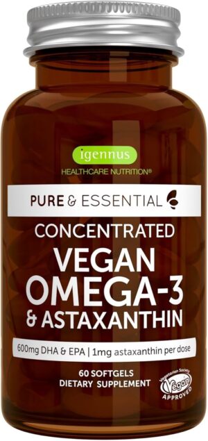 Igennus Vegan Omega-3 Natural Algae...
