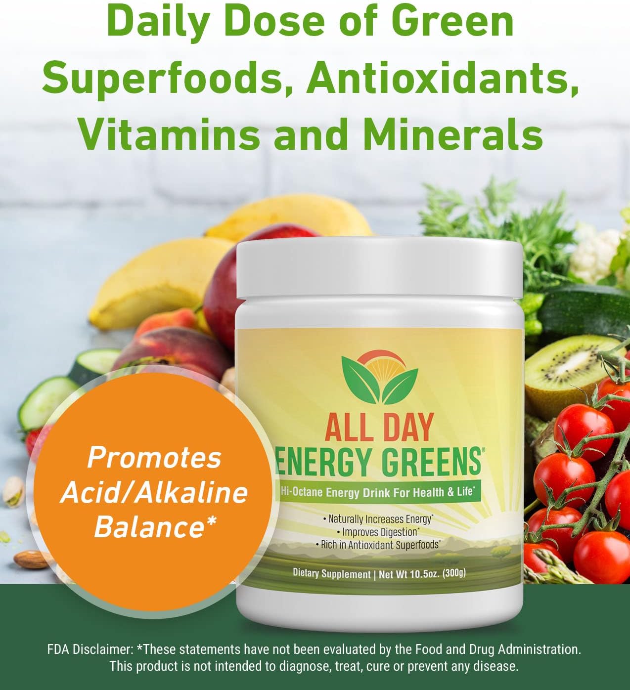 IVL - All Day Energy Greens - Supplement Powder Mix Drink, Greens Powder Superfood - Super Greens Blend for Optimal Nutrition, Energy & Digestion, Green Juice Superfood Boost - Image 6
