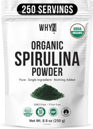 WHYZ Organic Spirulina Powder, 250g...