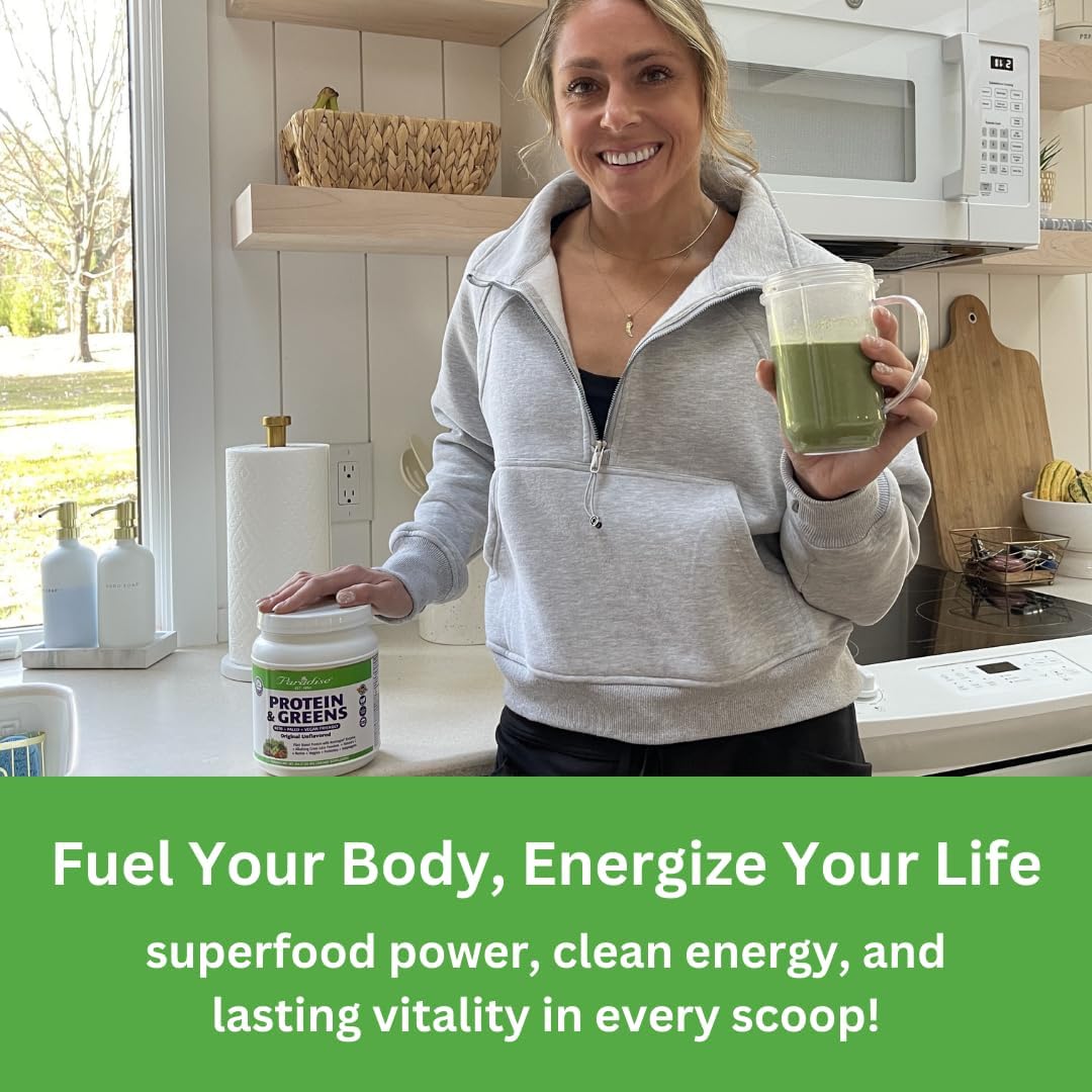 Paradise Herbs ORAC Energy Proteins & Greens Powder, Antioxidant Power of 24 Servings of Fruits & Vegetables in 1 Scoop + 20g Protein, Vanilla, 14 Servings - Image 5