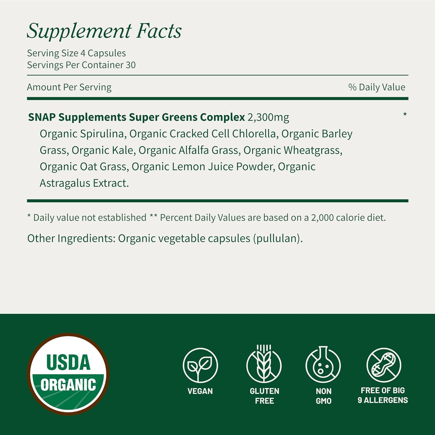 Snap Supplements Organic Spirulina and Chlorella - Protein Rich Blue Green Algae Superfood Supplement for Energy and Immune Support, 120 Vegetarian Capsules (30 Servings, 1 Month Supply) - Image 8