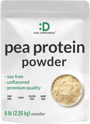 Unflavored Pea Protein Powder, 5lbs...