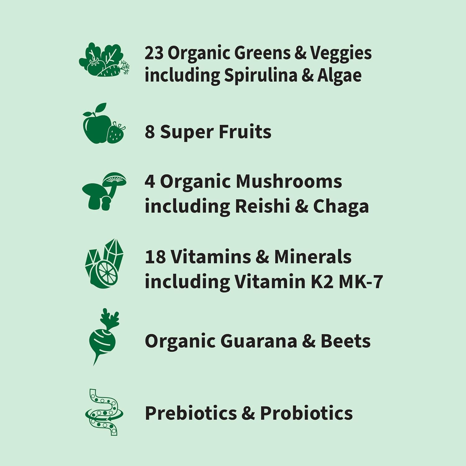 Garden of Life Sport Nutrition Greens and Superfoods Powder for Women and Men - Apple Berry, Organic Blend - Spirulina, Fruit, Vitamins, Pre & Probiotics, Mushrooms, Athletic Supplements, 30 Servings - Image 3