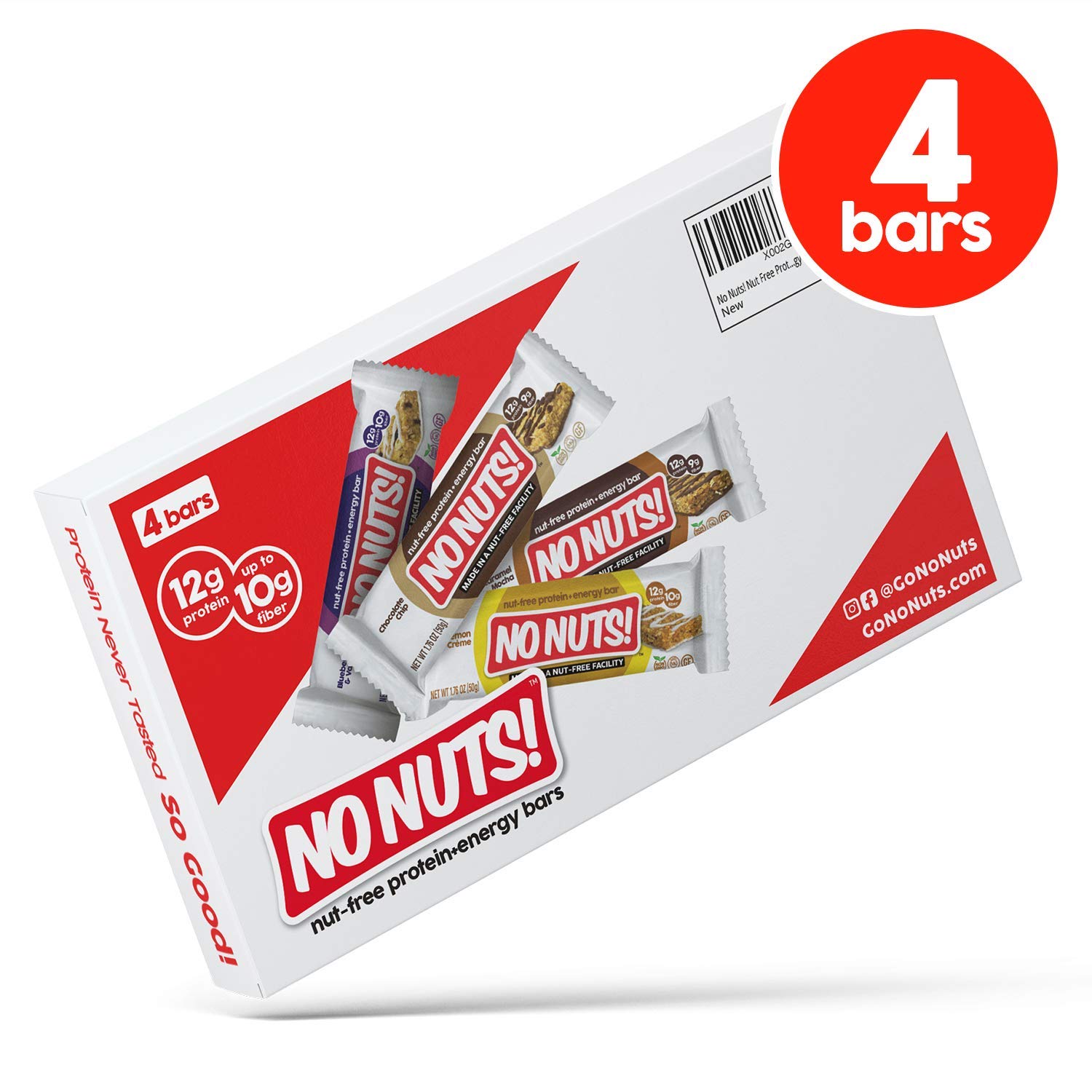 No Nuts! Variety Pack Protein Bars – 4-Flavor Sampler | 100% Nut-Free, Dairy-Free, Vegan, Organic, Kosher, Egg-Free, Non-GMO Snack & Energy Bars - Image 6