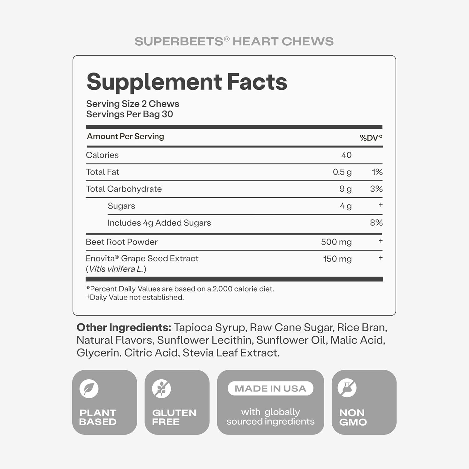 Humann SuperBeets Heart Chews, Nitric Oxide and Blood Pressure Support, Grape Seed Extract & Non-GMO Beet Root Powder Energy Supplement, Pomegranate Berry Flavor, 60 Count - Image 9