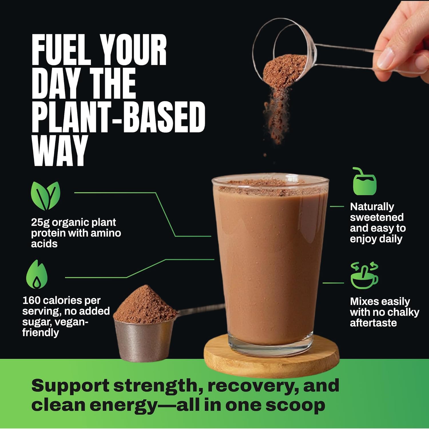 VEDGE Vegan Protein Powder - Plant Protein Powder with Pea, Pumpkin & Sunflower - USDA Organic, Amino Acids, Dairy Free, Gluten Free, Soy Free, Keto, Non GMO - Peanut Butter Cup - 20 Servings - Image 4