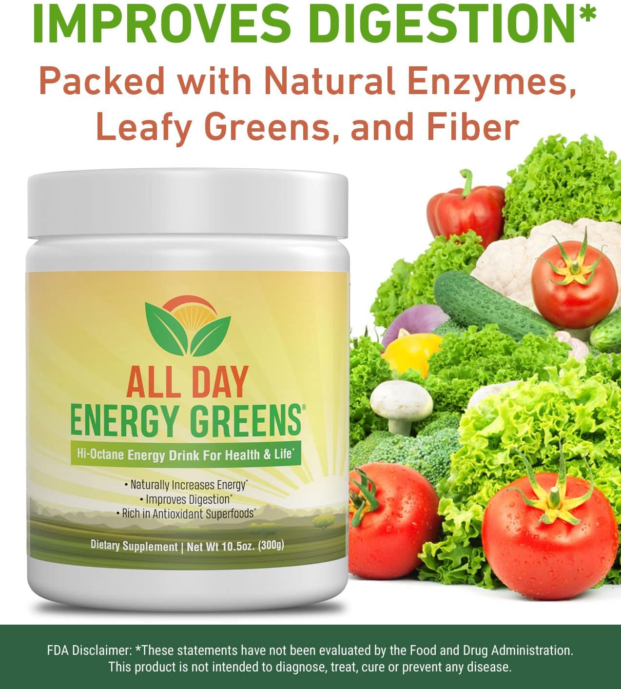IVL - All Day Energy Greens - Supplement Powder Mix Drink, Greens Powder Superfood - Super Greens Blend for Optimal Nutrition, Energy & Digestion, Green Juice Superfood Boost - Image 8