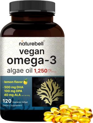 Vegan Omega 3 Algae Oil Supplement,...