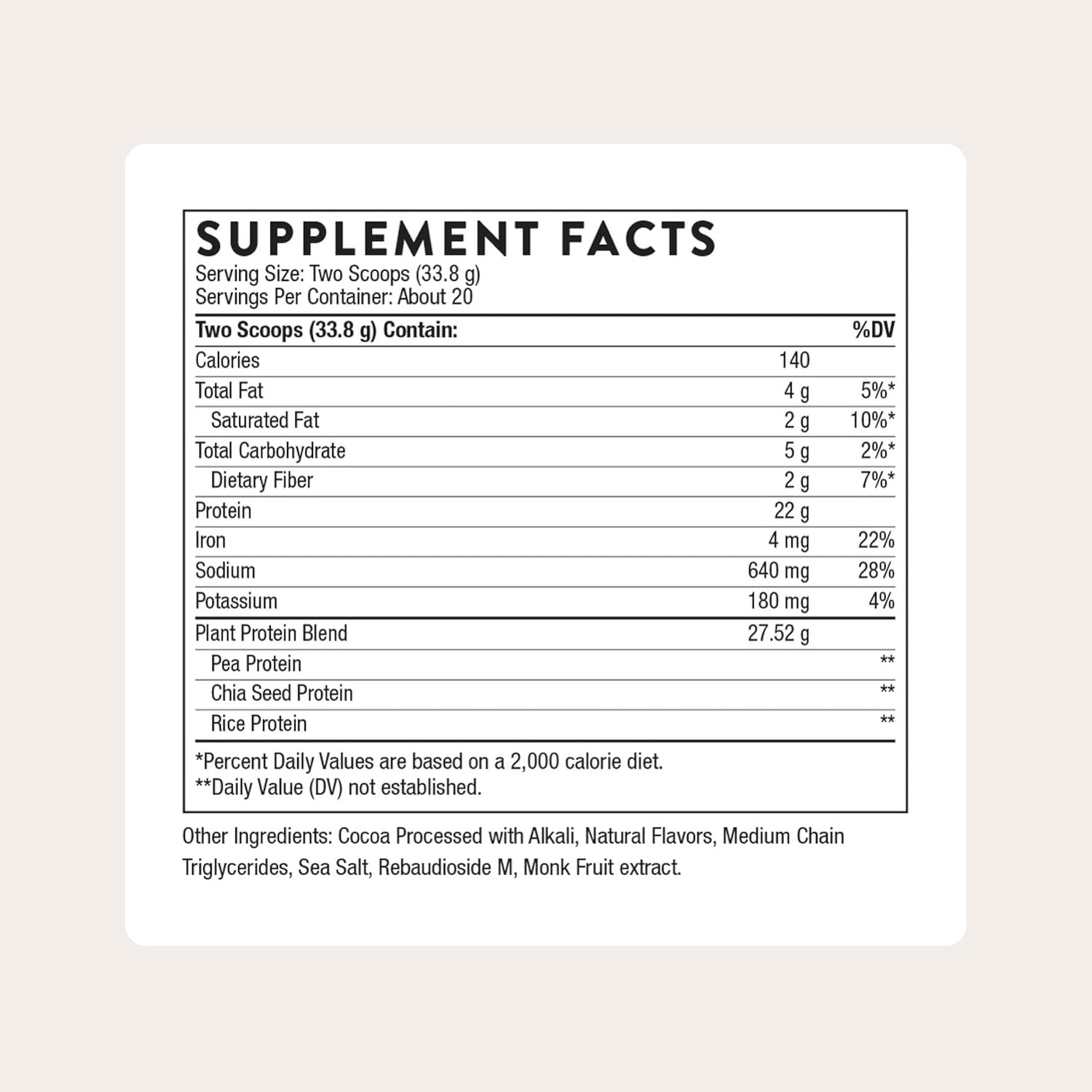 THORNE - Plant Protein - 22 Grams of Vegan Protein Powder - Pea, Rice & Chia Seed Protein with Complete Amino Acid Profile - NSF Certified for Sport - Chocolate - Gluten-Free - About 20 Servings - Image 2
