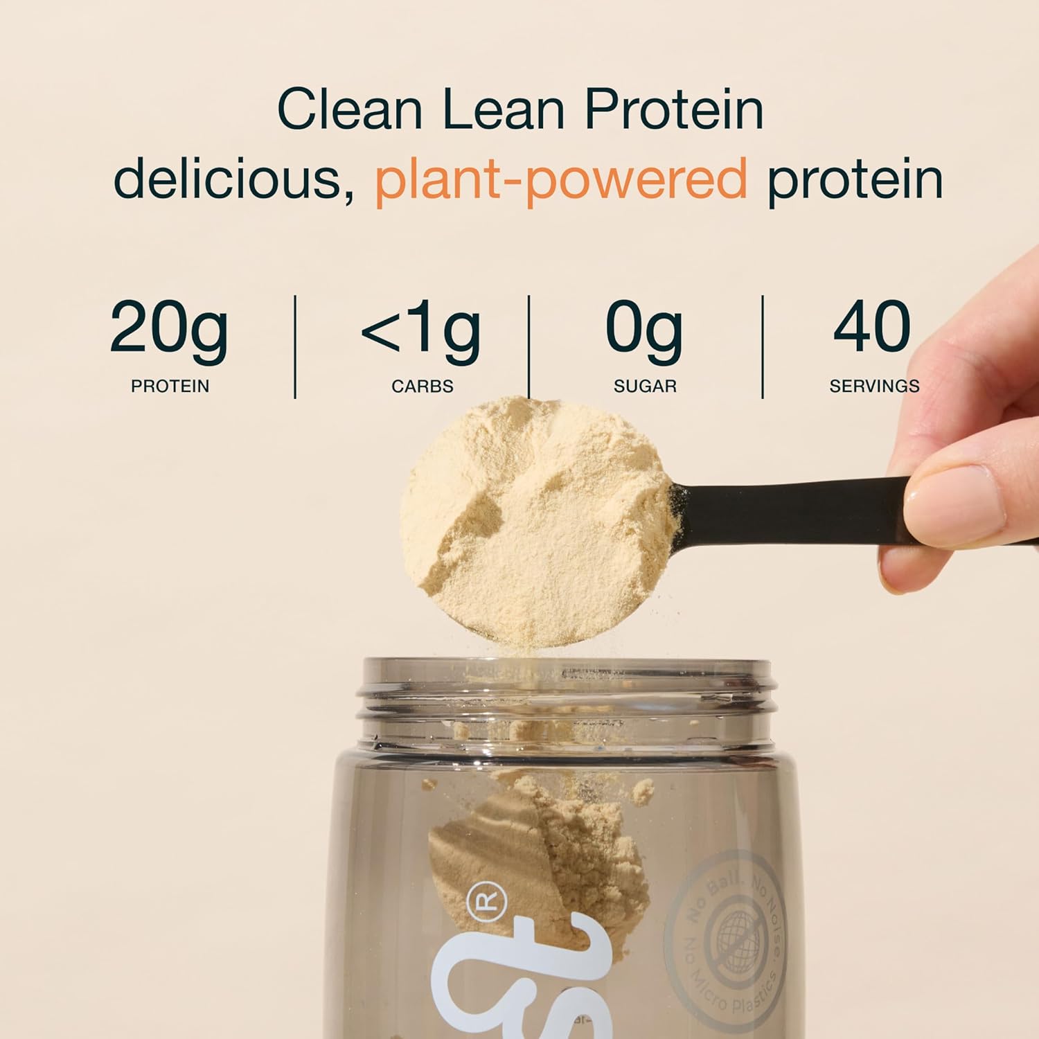 Nuzest - Pea Protein Powder - Clean Lean Protein, Premium Vegan Plant Based Protein Powder, Dairy Free, Gluten Free, GMO Free, Protein Shake, Smooth Vanilla, 40 Servings, 2.2 lb - Image 4