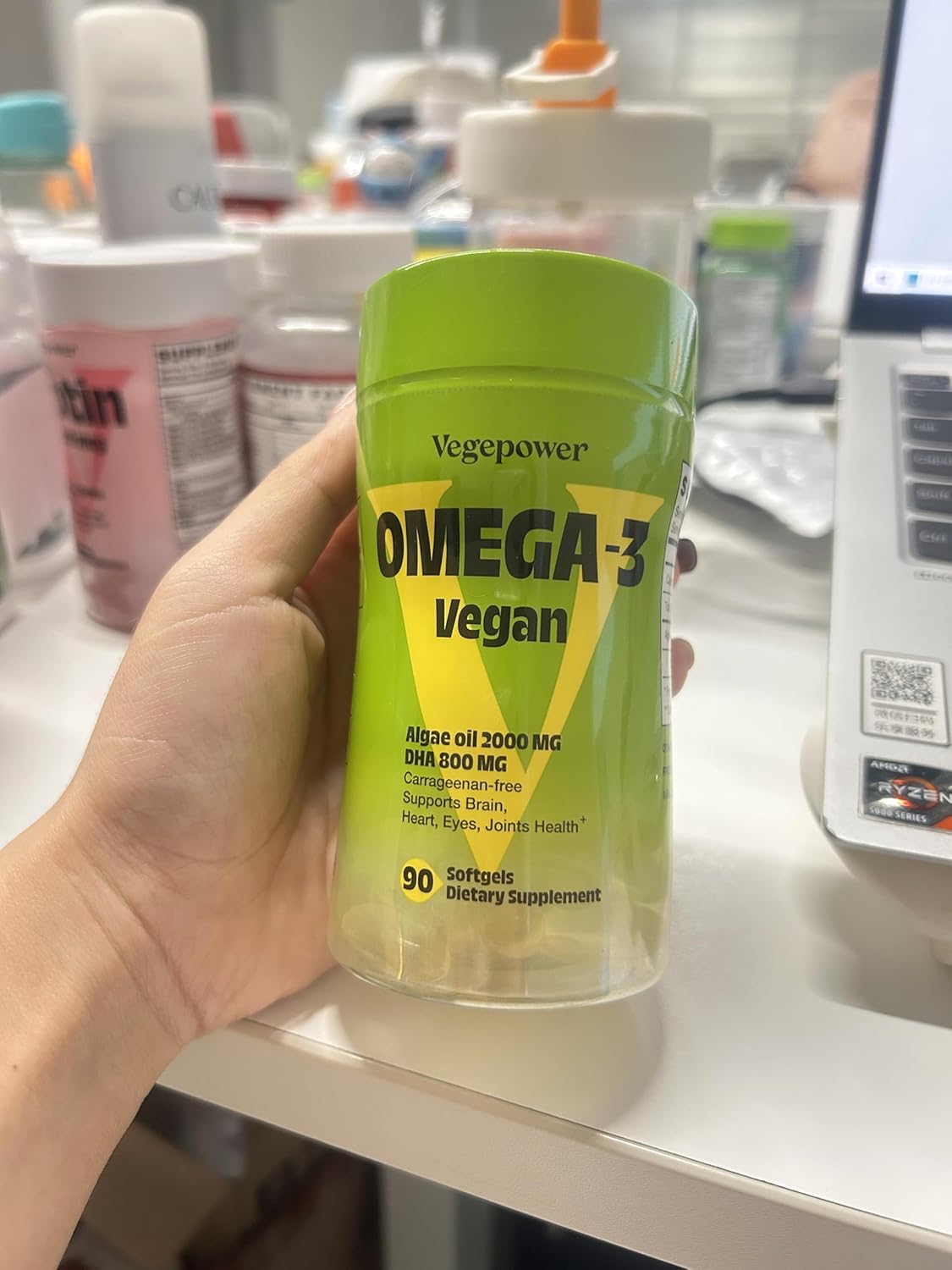 Vegan Omega-3 Algae DHA Supplements - 2000mg Algae Oil, Plant-Based Prenatal Algal DHA, 90 Carrageenan Free Softgels -Sustainable Fish Oil Alternative Supports Brain, Heart, Eyes, Joint Health - Image 9