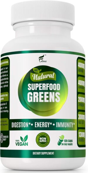 Organic Vegan Super Greens Capsules...