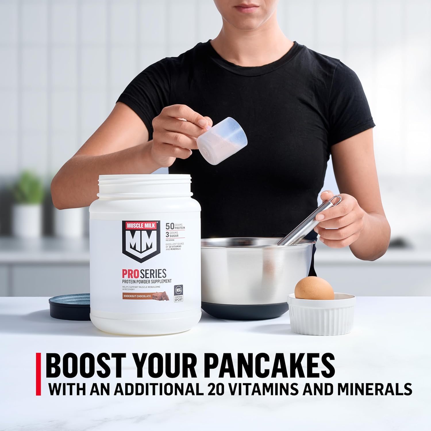 Muscle Milk Pro Series Protein Powder Supplement, Intense Vanilla, 5 Pound, 28 Servings, 50g Protein, 3g Sugar, 20 Vitamins & Minerals, NSF Certified for Sport, Workout Recovery, Packaging May Vary - Image 6