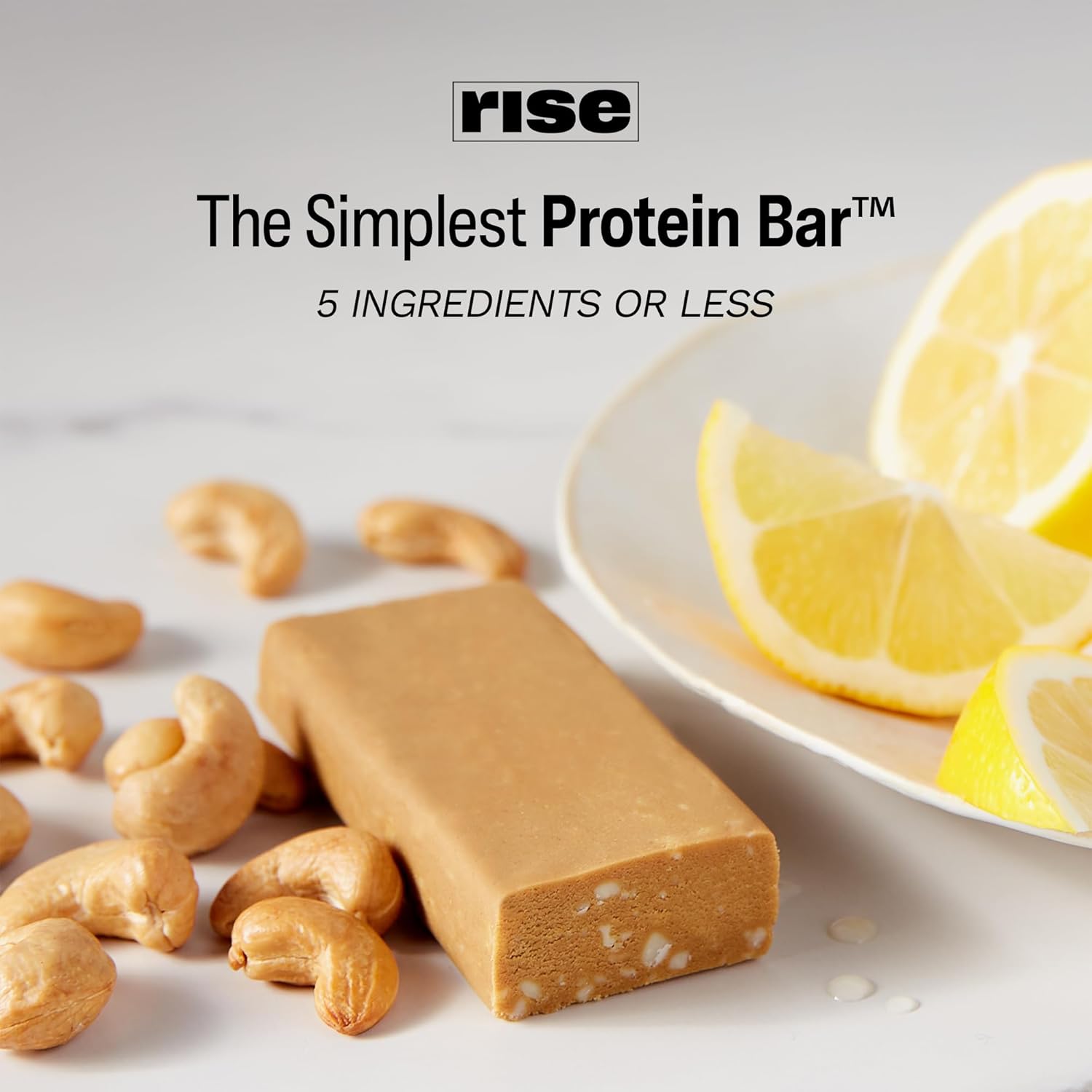 Rise Pea Protein Bar - Vegan Lemon Cashew | Breakfast Bar & Protein Snack 15g Protein Just 3 Whole Food Ingredients Non-GMO Gluten-Free Soy Free - Image 5