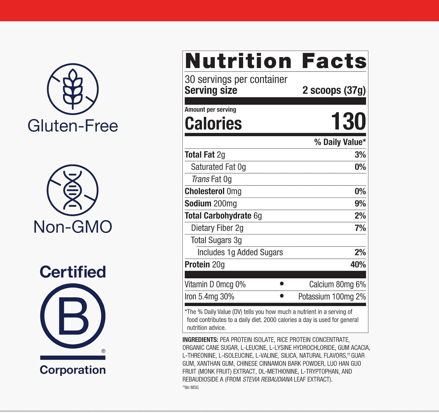 Metagenics Perfect Protein Pea & Rice - Plant-Based Protein Powder with 20g Protein & 3.5g BCAAs - Supports Muscle Growth & Recovery - Non-GMO, Gluten-Free, Dairy-Free - Vanilla - 30 Servings - Image 4