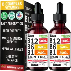 (2 Pack) Vitamin B12 and B6 Liquid ...