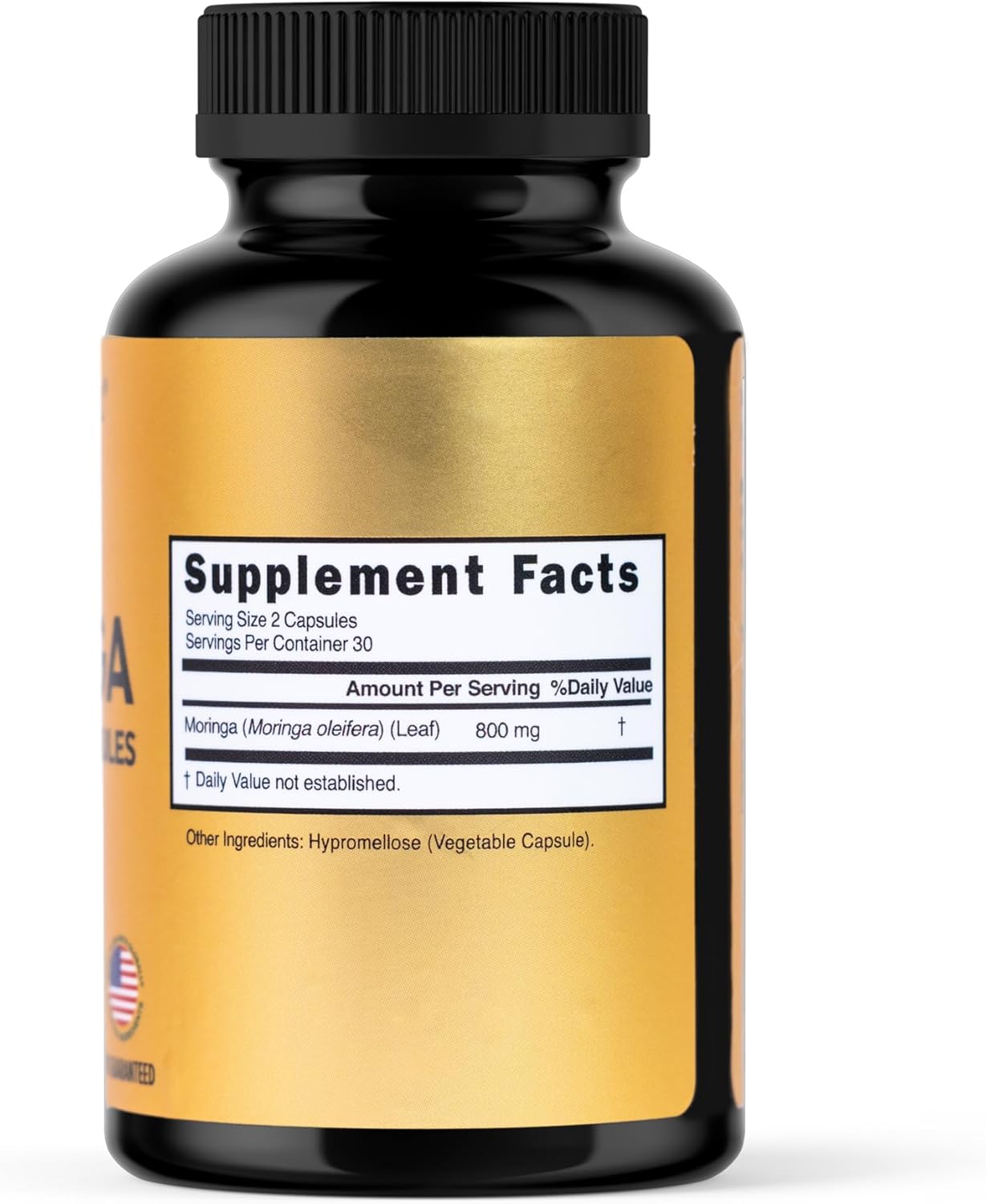Moringa Powder Capsules - Pure Moringa Powder, Energy, Skin, Immune & Gut Health Superfood, Rich in Antioxidants, Essential Vitamins & Amino Acids, Natural Green Superfood Supplement - 60 Count - Image 2