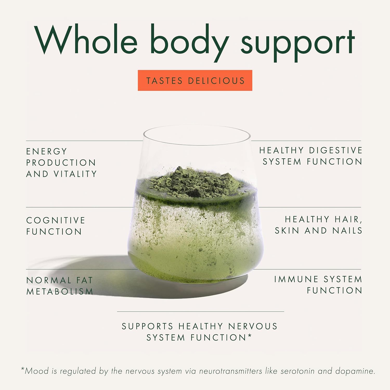 WelleCo The Super Elixir Daily Greens Powder, Probiotic Drink Mix with Whole Foods, Gluten Free, Vegan Gut Health Powder, Energy, Immunity, Healthy Skin, Hair & Nails (Jar, Blood Orange) - Image 6