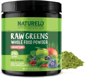 NATURELO Raw Greens Superfood Powde...