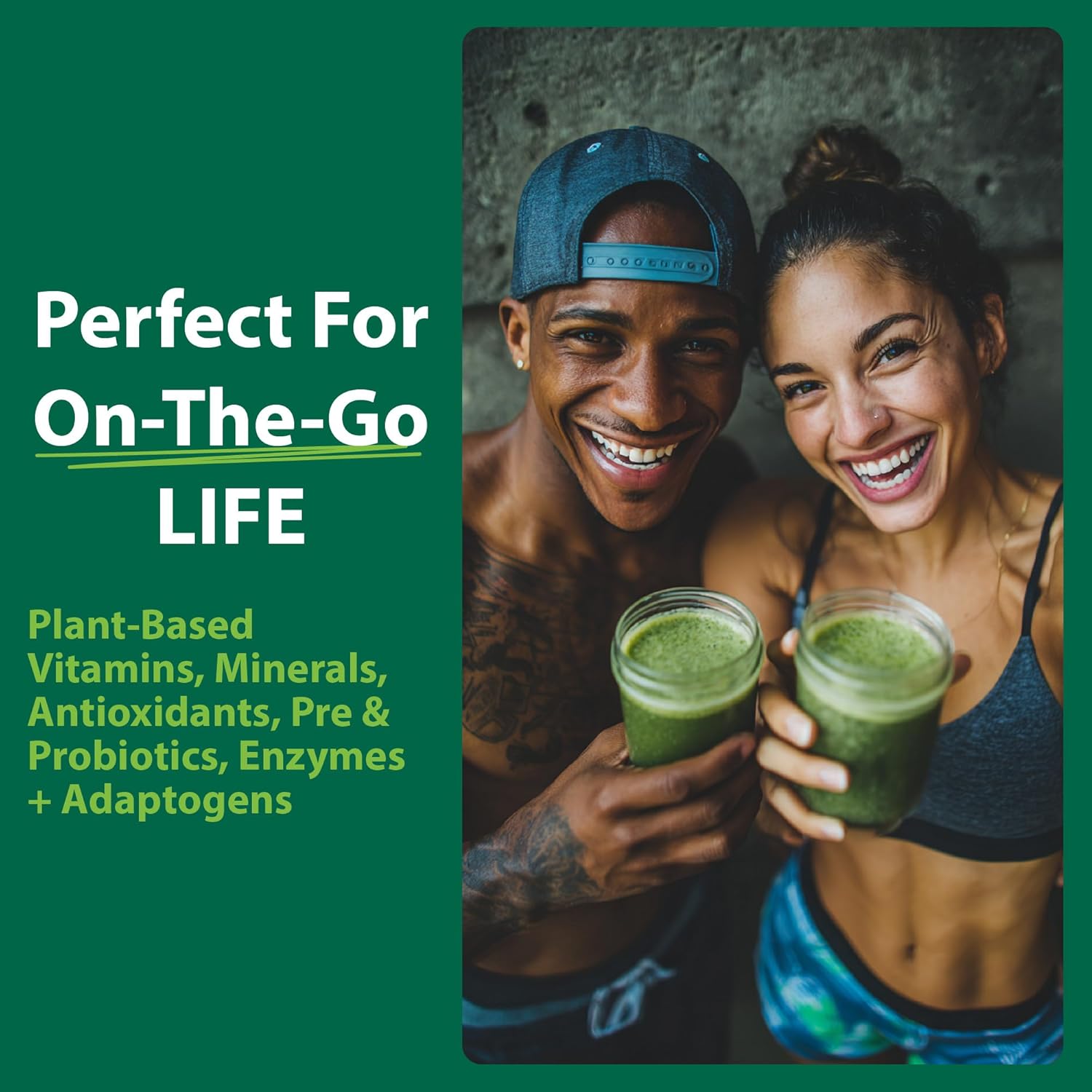 MacroLife Macro Greens Powder 38 Superfood Probiotics Antioxidants Digestive Enzymes & Adaptogen Supplement - Daily Super Green Juice & Smoothie Mix - Non-GMO Vegan Gluten-Free - 10oz (30 Servings) - Image 5