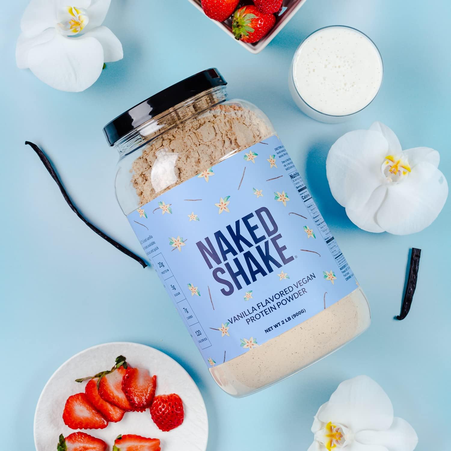 NAKED Shake - Vanilla Protein Powder - Plant Based Protein Shake with Mct Oil, NSF Certified, Gluten-Free, Soy-Free, No Gmos Or Artificial Sweeteners - 30 Servings - Image 7