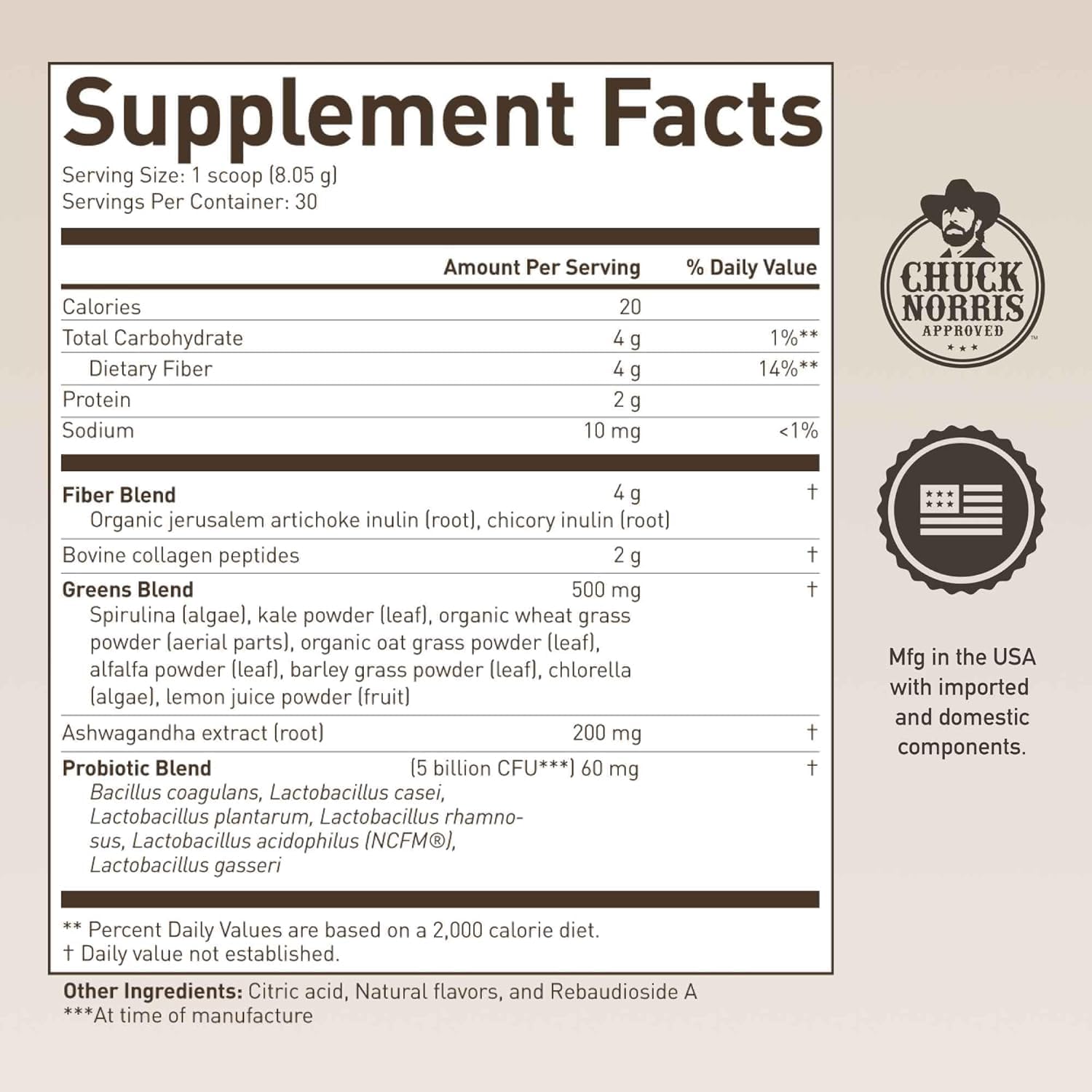 ROUNDHOUSE PROVISION Morning Kick, Greens Superfood Powder Supplement with Ashwagandha, Collagen & Probiotics - Sugar Free, Caffeine Free (3 Pack, Strawberry Lemonade Flavor) by Chuck Norris - Image 5