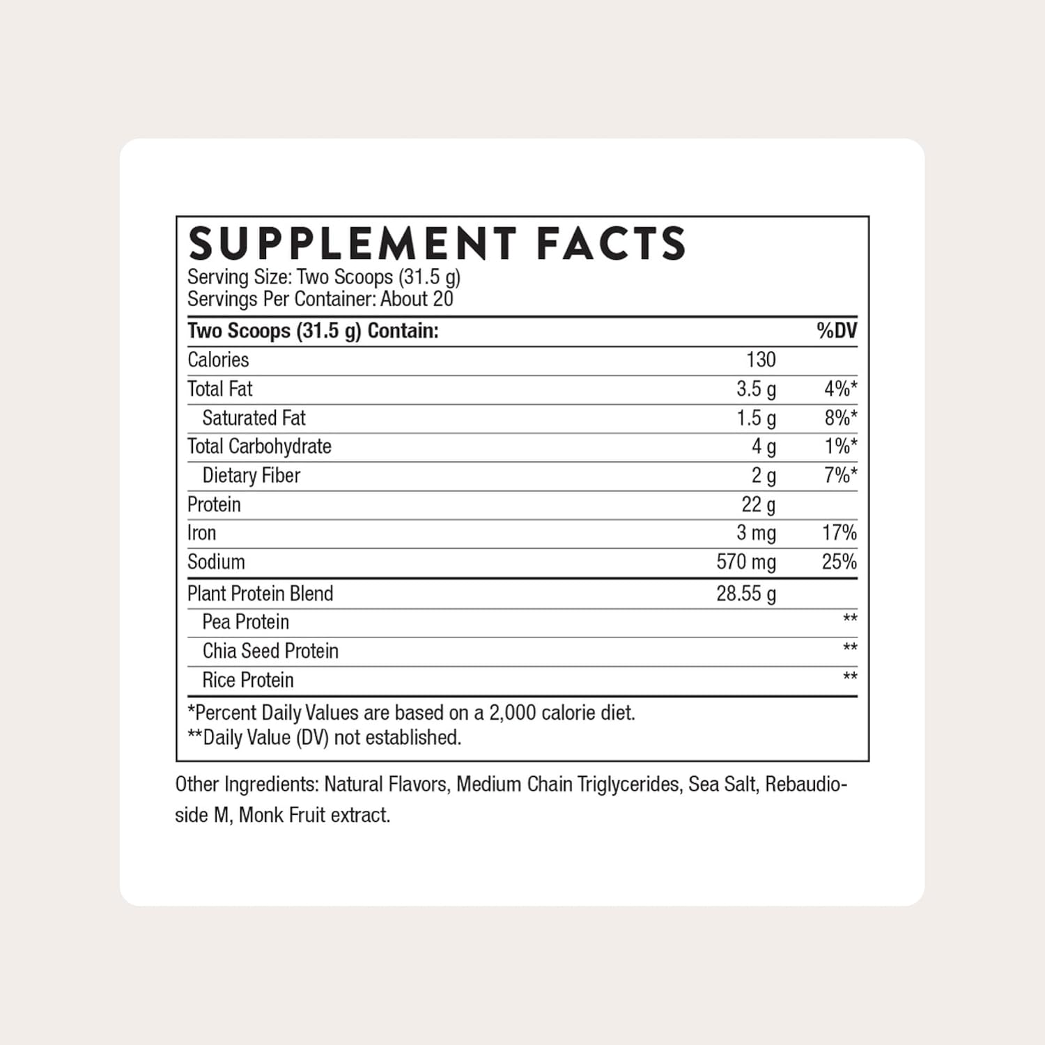 THORNE - Plant Protein - 22 Grams of Vegan Protein Powder - Pea, Rice & Chia Seed Protein with Complete Amino Acid Profile - NSF Certified for Sport - Vanilla - Gluten-Free - About 20 Servings - Image 2