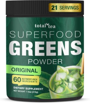 Total Tea Super Greens Powder, Gree...