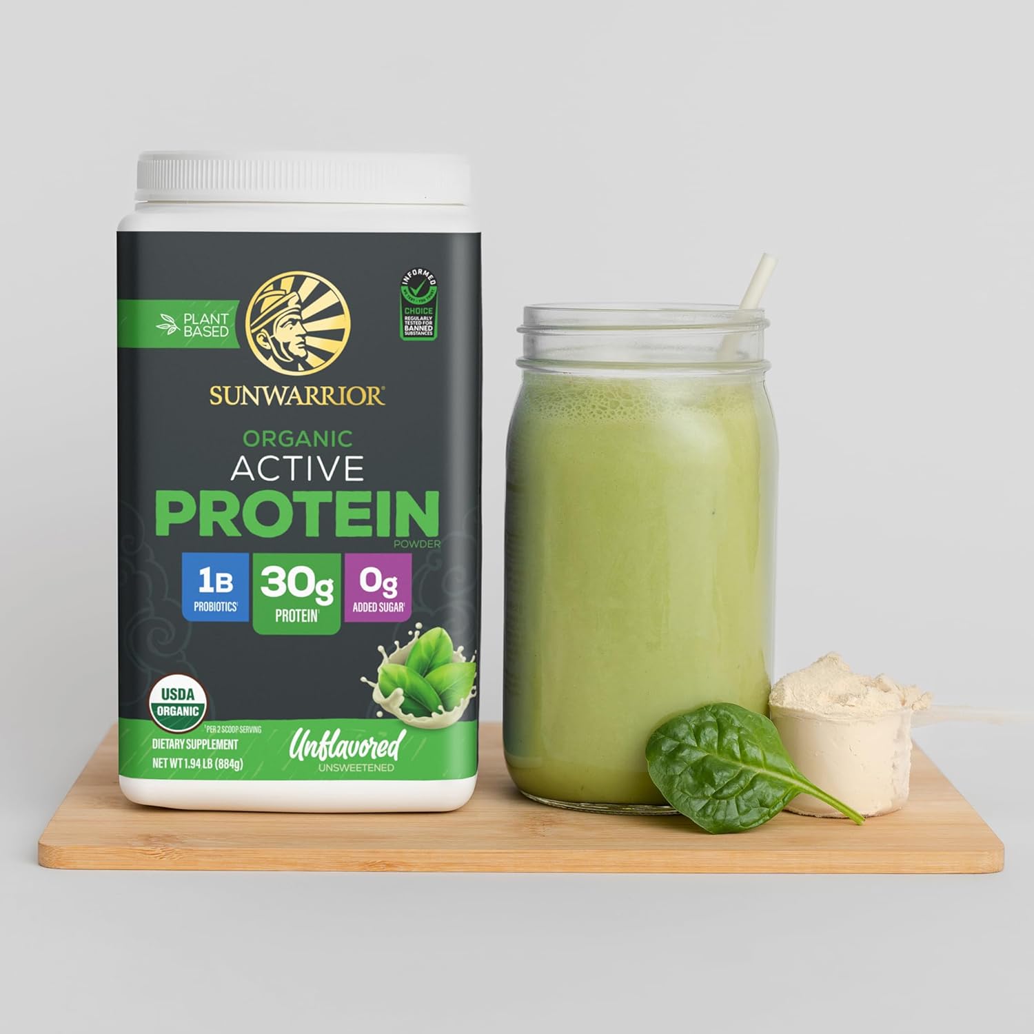 Sunwarrior Organic Plant Based Protein Powder | Vegan Organic Protein Powder with BCAA Amino Acids Plus Recovery Minerals & Botanicals | Non-GMO Soy Dairy & Gluten Free (Unflavored, 20 Servings) - Image 6