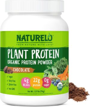 NATURELO Plant Protein Powder, Choc...